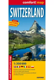 Szwajcaria / Switzerland laminowana mapa samochodowo-turystyczna 1:350 000