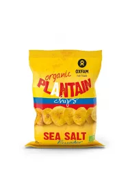 Oxfam Fair Trade Chipsy z plantana z sol morsk 85 g bio