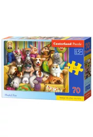 Puzzle 70 el. Zabawne zwierz�ta domowe Castorland