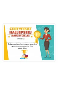 LearnHow Certyfikat A4 najlepszej nauczycielki 30szt