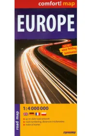 Europa / Europe laminowana mapa samochodowa 1:4 000 000