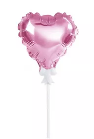 Arpex Balon foliowy na patyczku serce rowy