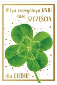 Art Nuvo Karnet B6 Serdeczne �yczenia, koniczynka, z�ocony FF 201
