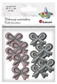 Titanum Ozdoba materia�owa kokardki mix 3,5 x 2,7 cm
