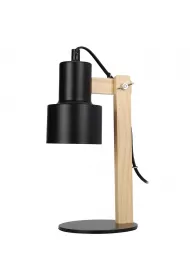 H&S Decoration Lampa stoowa z regulowanym kloszem scandi czarna 32 cm