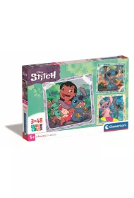 Puzzle 3x48 el. SuperColor. Stitch Clementoni