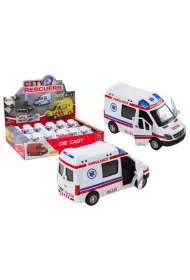 Ambulans karetka 1:32 �wiat�a d�wi�k nap�d bia�a LeanToys