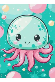 Brushme Malowanie po numerach - Kids Weso�a Meduza 30x40cm