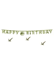 PartyDeco Baner Happy Birthday Jurassic World 45x165cm