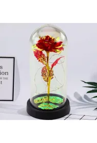 LeanToys Wieczna R�a W Kopule Kryszta�owa LED