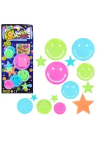 LeanToys Naklejki fluorescencyjne na �cian� bu�ki, gwiazdki