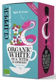 Clipper Herbata biaa z malin 20 x 1,7 g Bio