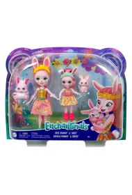Enchantimals Bree i Bedelia Bunny Lalki siostry 2-pak HCF84 Mattel