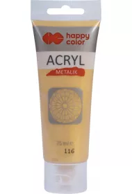 Happy Color Farba akrylowa metalik delikatne z�oto 75ml