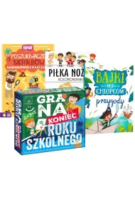 Pakiet Pi�ka no�na kolorowanka, Bajki dla ch�opc�w. Przygody, Gra na koniec roku szkolnego, Baw si�. Poszukiwacze skarb�w. �amig��wki i naklejki