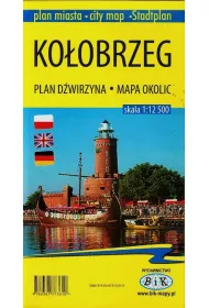 Plan miasta z map� okolic Ko�obrzeg 1:12 500