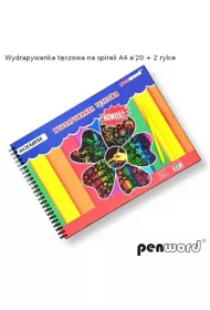 Penword Wydrapywanka t�czowa na spirali A4 Multikolor + 2 rylce