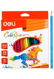 Deli Kredki o��wkowe bezdrzewne Colorun 24 kolory