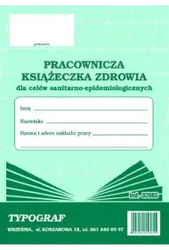 Ksi��eczka zdrowia pracownika A6 80 (02065). Sanepid.