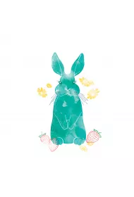 Clear Creations Karnet Swarovski kwadrat CL2611 Niebieski kr�lik