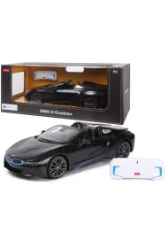 Auto R/C BMW i8 Roadster Rastar 1:12 czarne LeanToys