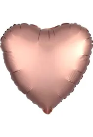 Amscan Balon foliowy Silk Lustre Dark r�owe z�oto serce