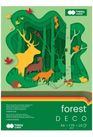 Blok Hobby Deco Forest A4 20 ark 5 kol HAPPY COLOR