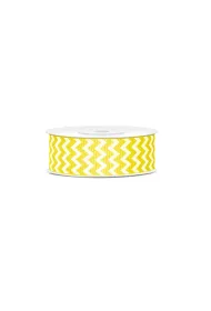 PartyDeco Tasiemka rypsowa ��ta 25mm/10m