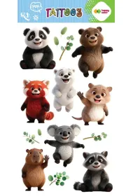 Tatua�e zmywalne Lovely Bears HAPPY COLOR