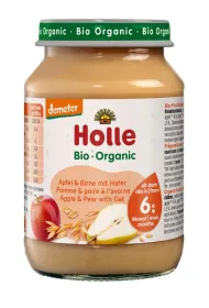 Holle Jab�ko - gruszka z owsem od 6 miesi�ca Demeter 190 g Bio