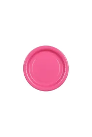 PartyDeco Talerzyki papierowe ciemny r�owy 18cm
