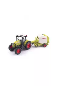 Traktor z przyczep�, belownica siania, ci�gnik Lena