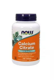 Now Foods Calcium Citrate - Cytrynian Wapnia Suplement diety 100 tab.
