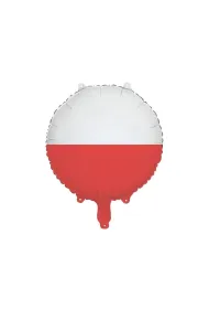 PartyDeco Balon foliowy Flaga Polski, 35 cm, mix