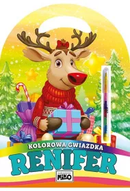 Renifer. Kolorowa gwiazdka