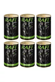 Rafi Classic Karma mokra dla psw z dziczyzn i marchewk Zgrzewka 6 x 1.24 kg