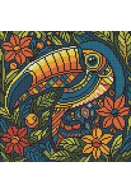 Diamentowa mozaika - Witra�. Tukan 30x30cm