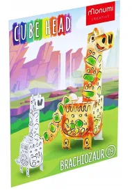 Kolorowanka 3D CubeHead Dino Brachiozaur