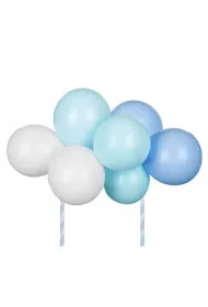 PartyDeco Balonowy topper na tort niebieski 29cm