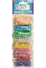 Aliga Koraliki plastikowe 6mm 8 kolor�w x 6g