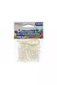 Brewis Koraliki do nawlekania + sznurek bia�e 6mm, 16g
