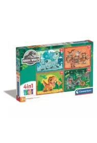 Puzzle 4w1 - SuperColor. Jurrasic World (12+16+20+24 el.) Clementoni