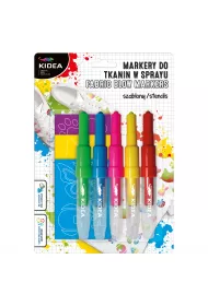 Derform Markery do tkanin w sprayu z szablonami zwierzaki 5 szt.