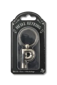 If Silver Letter Keyring - brelok do kluczy litera P