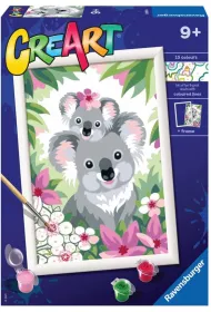 Ravensburger Malowanka CreArt dla dzieci. Sodkie koale. Malowanie po numerach