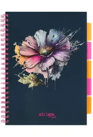 Strigo Ko�ozeszyt Pads B5 Kwiaty granatowy kratka 100 kartek