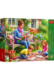 Puzzle 1000 Premium Plus Rodzina w ogrodzie Trefl