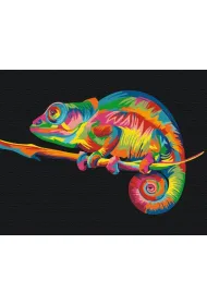 Brushme Malowanie po numerach - T�czowy Kameleon 40x50cm