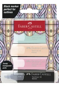 Faber-Castell Zakre�lacz edycja glassy 4 kol. pastelowe + czarny opak. kartonowe