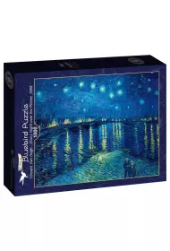 Puzzle 1000 el. Gwia�dzista noc nad Ronem, Van Gogh Bluebird Puzzle